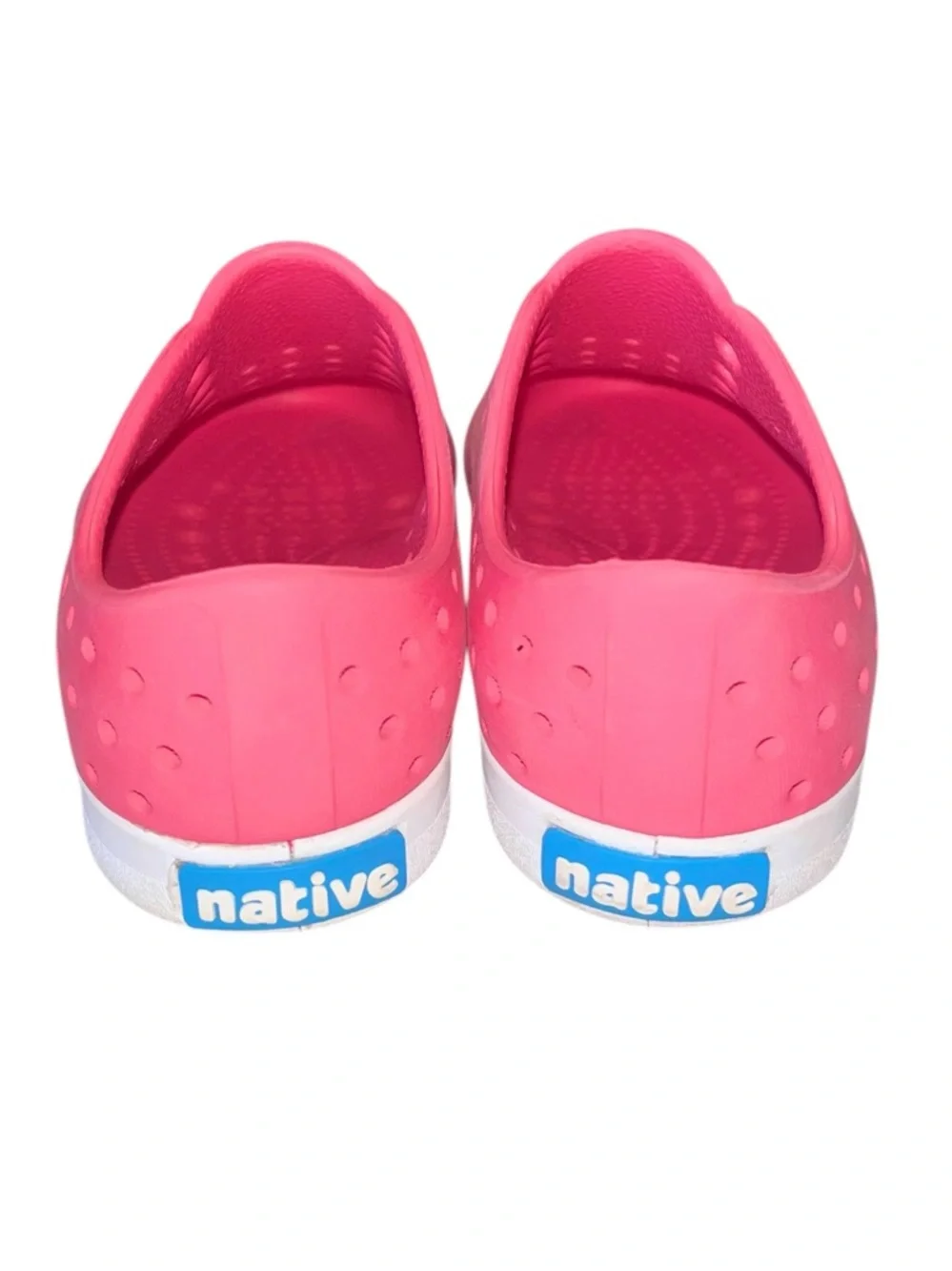 Native Jefferson Hollywood Pink/Shell White Cap Toe Shoe